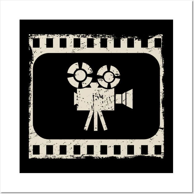 Retro Film Camera | Director Filmmaker Design Wall Art by MeatMan